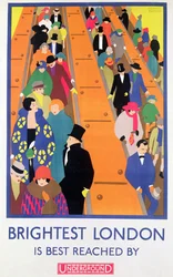 Het helderste Londen is het beste te bereiken met de metro, 1924, gedrukt door de Dangerfield Co